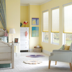 Honeycomb shades for a child's bedroom