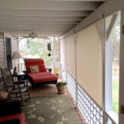 solar screen shades on a porch