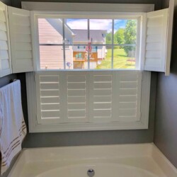 bathtub open shutters