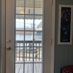 door before blinds