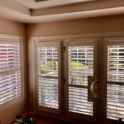 3 12 inch Clear view plantation shutters