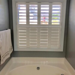 shutters over bathtub